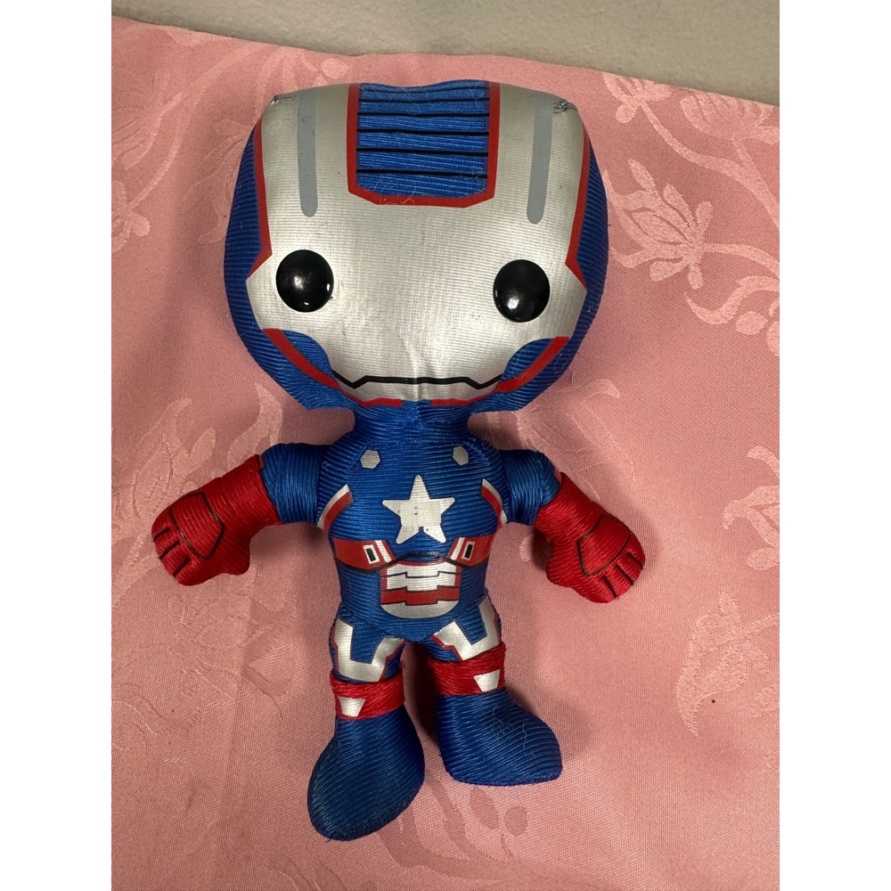 Funko Mopeez Marvel Iron Patriot Plush Figure Blue Red Silver Avengers 8 Inch